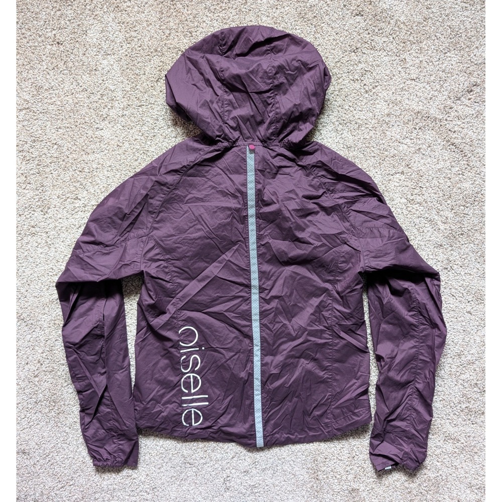 Oiselle Women's S Reflective Vim Jacket Dusk Purple Full Zip Pockets Lightweight - Picture 7 of 13
